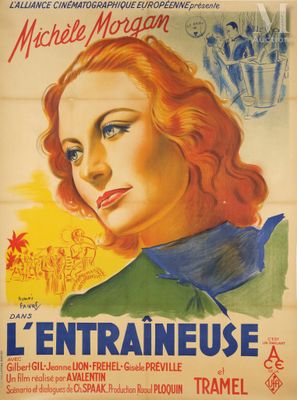 french movie poster for the film l ' entraineuse