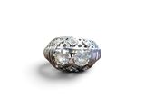 une image d'une bague en diamant sur fond blanc