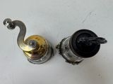two different types of metal items on the table