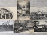 plusieurs vieilles photographies en noir et blanc représentant des personnes et des animaux dans un champ