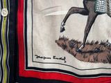a picture of a horse with a saddle on it ' s back