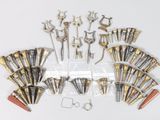 a lot of different tools that are on a white surface