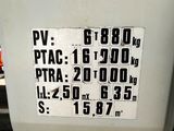a sticker on the back of a machine that has numbers on it