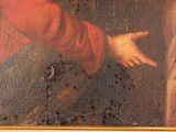 an image of a painting of a man holding a woman ' s hand