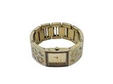 an image of a gold bracelet with a clock on it