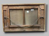 an old wooden window with a rope hanging from it ' s side