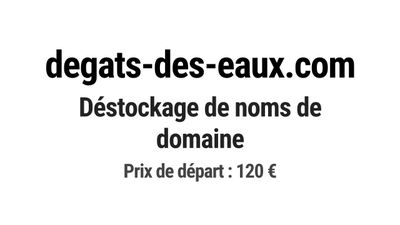 Nom de domaine degats-des-eaux.