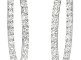 diamond hoop earrings in 18k white gold