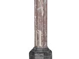 painting of a column with a marble top and a marble base