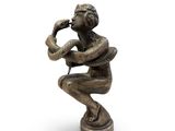 an image of a statue of a man sitting on a stool