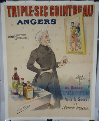 une affiche représentant un homme debout devant un miroir