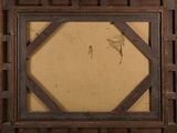 an old picture of a picture of a horse in a wooden frame