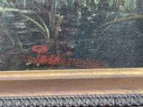 a picture of a painting of a red flower in a vase
