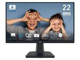a close up of a computer monitor with two children covering their eyes