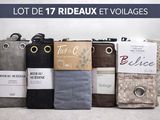 lot de 17 rideaux et voilages