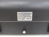 the back of a black box with a sticker that says wall mounted heater