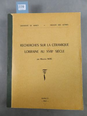 the cover of the book recherches sur la ceramique lorraine au avviii siecle
