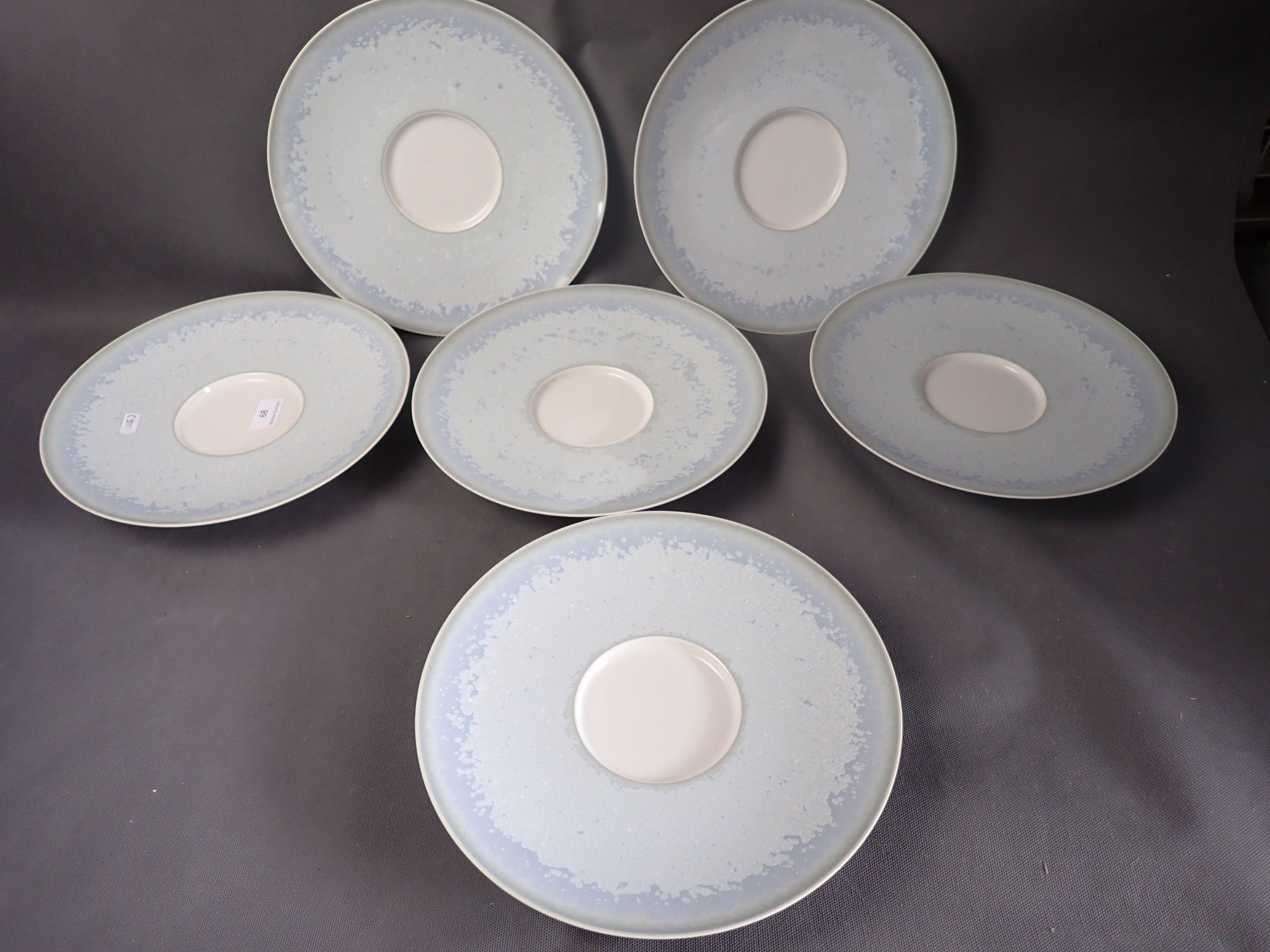 COQUET 6 Assiettes jaune de chrome, diam 29 cm (défaut de cu…