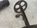 two old keys that are sitting on a table
