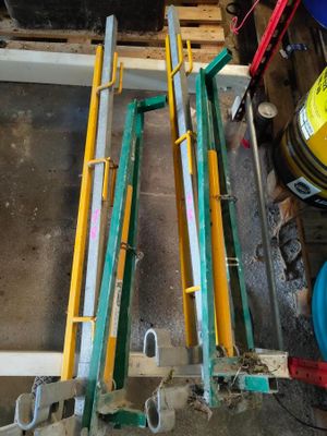 two pipes that are connected to the floor in the room