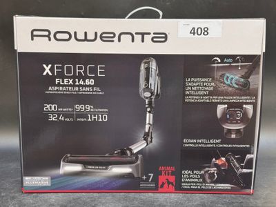 the box is open on the box of a vacuum cleaner