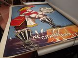a picture of a poster on a table in a room