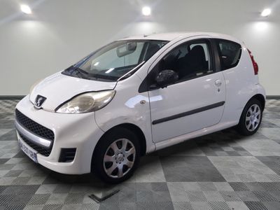a picture of a small white car parked in a garage