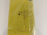 the yellow envelope is wrapped in plastic and ready to be shipped