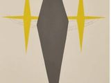 une affiche blanche et noire sur laquelle figure une étoile jaune