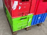 many crates stacked on top of each other on a pallet
