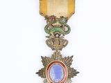 l'image d'une médaille représentant un dragon, sur un fond blanc