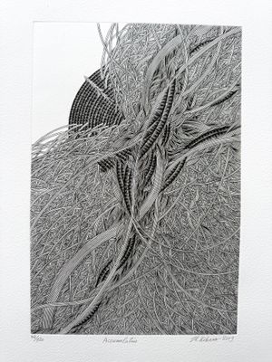 une image représentant une photo en noir et blanc d'une plante