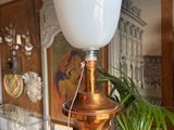 a lamp that is sitting on top of a table