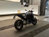 a motorcycle that is parked in a garage