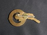 a small metal key with a metal pin on it