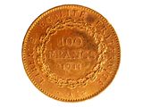 l'image d'une pièce d'or ornée d'une couronne sur le recto