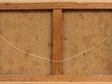 a picture of a wooden frame with a rope on it