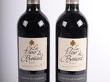 deux bouteilles de vin posées l'une à côté de l'autre sur une surface blanche