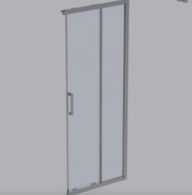 Porte de douche coulissante en verre, largeur 80 cm, structu…