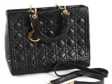 chanel black quilted leather tote bag
