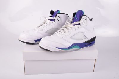 Air Jordan 5 Retro blanc / violet court - noir
