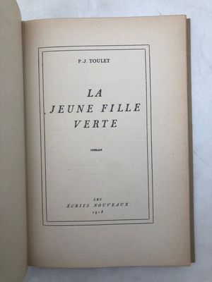 TOULET, Paul-Jean. La Jeune Fille verte.