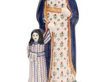 figurine représentant Sainte Anne de Penzanes avec l'Enfant Jésus