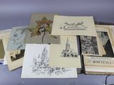 a lot of old books that are on a table