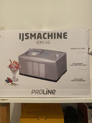 a box with a picture of an ice cream machine on it
