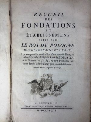 Nicolas-Léopold Michel. Recueil des Fondations et établissem…