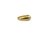 a close up of a gold ring on a white background