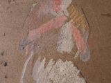 a painting of an angel on the floor of a building