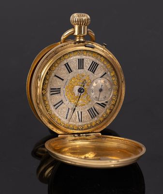 SCHMIDT à MADRID - Montre de gousset en or jaune 18 carats (…