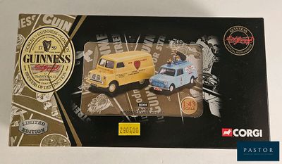 une boîte sur laquelle figurent l'image d'un camion de bière et celle d'un camion